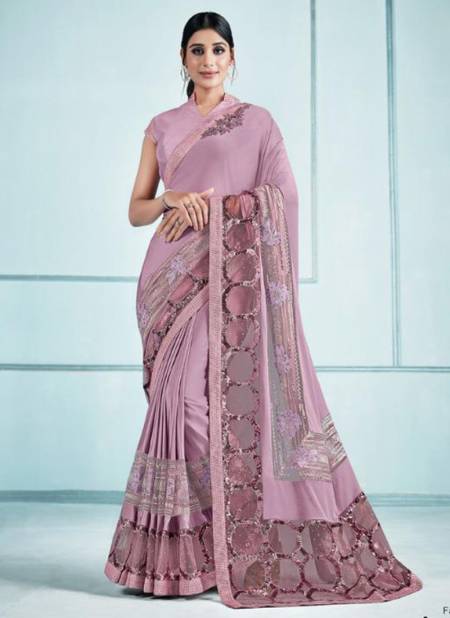 Light Pink Colour NORITA 42100 ELURA Mahotsav New Designer Party Wear Lycra Saree Collection 42102